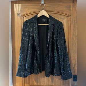 Black Talbots Sequin Blazer Size 12Petite